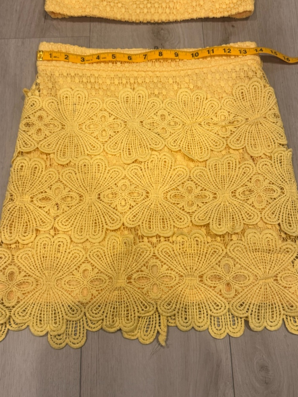 Sthela & Co. Vibrant Yellow Floral Lace 2-Piece Set - Size Small - Picture 3 of 5